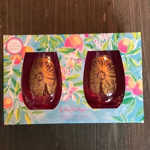 Lilly Pulitzer Seamless Wine Glasses